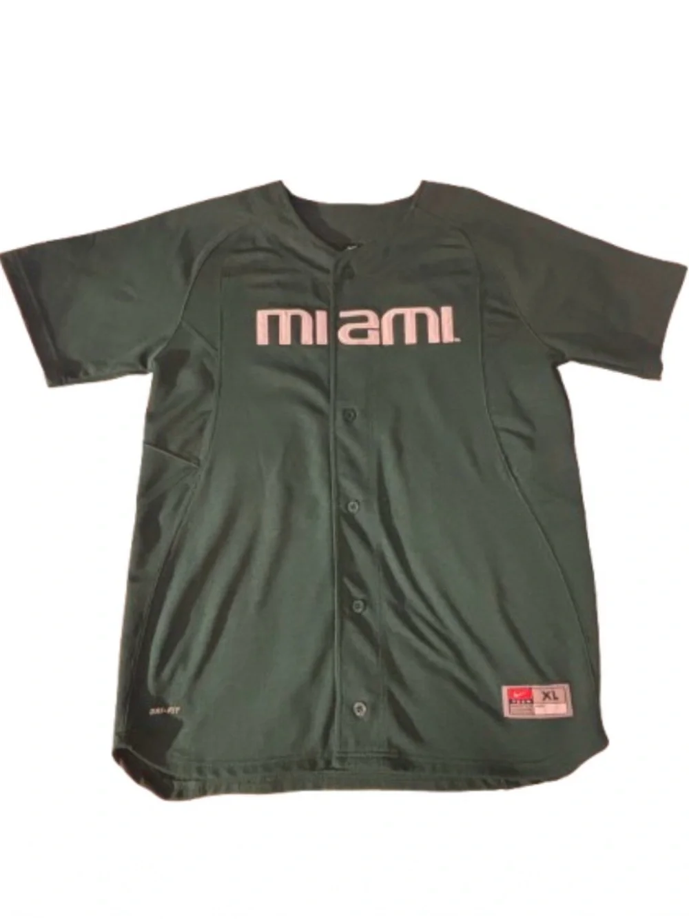 Nike Dri-FIT Miami Hurricanes Baseball Jersey Youth